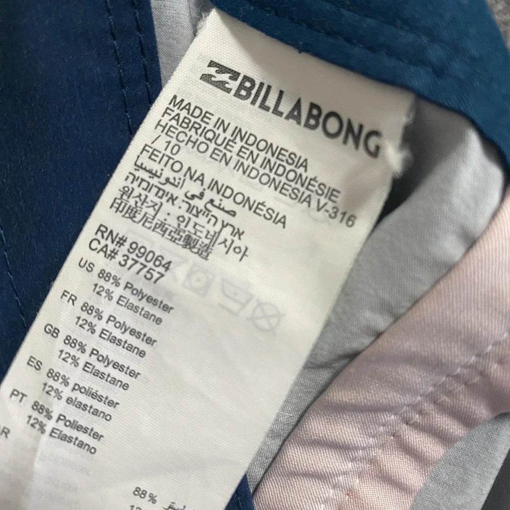 Billabong Airlite Board Shorts Mens 31 Blue‎ Floral Quick Dry Surf Beach Resort